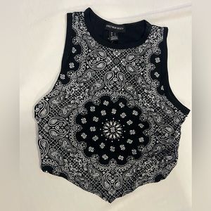 Bandana shirt black and white